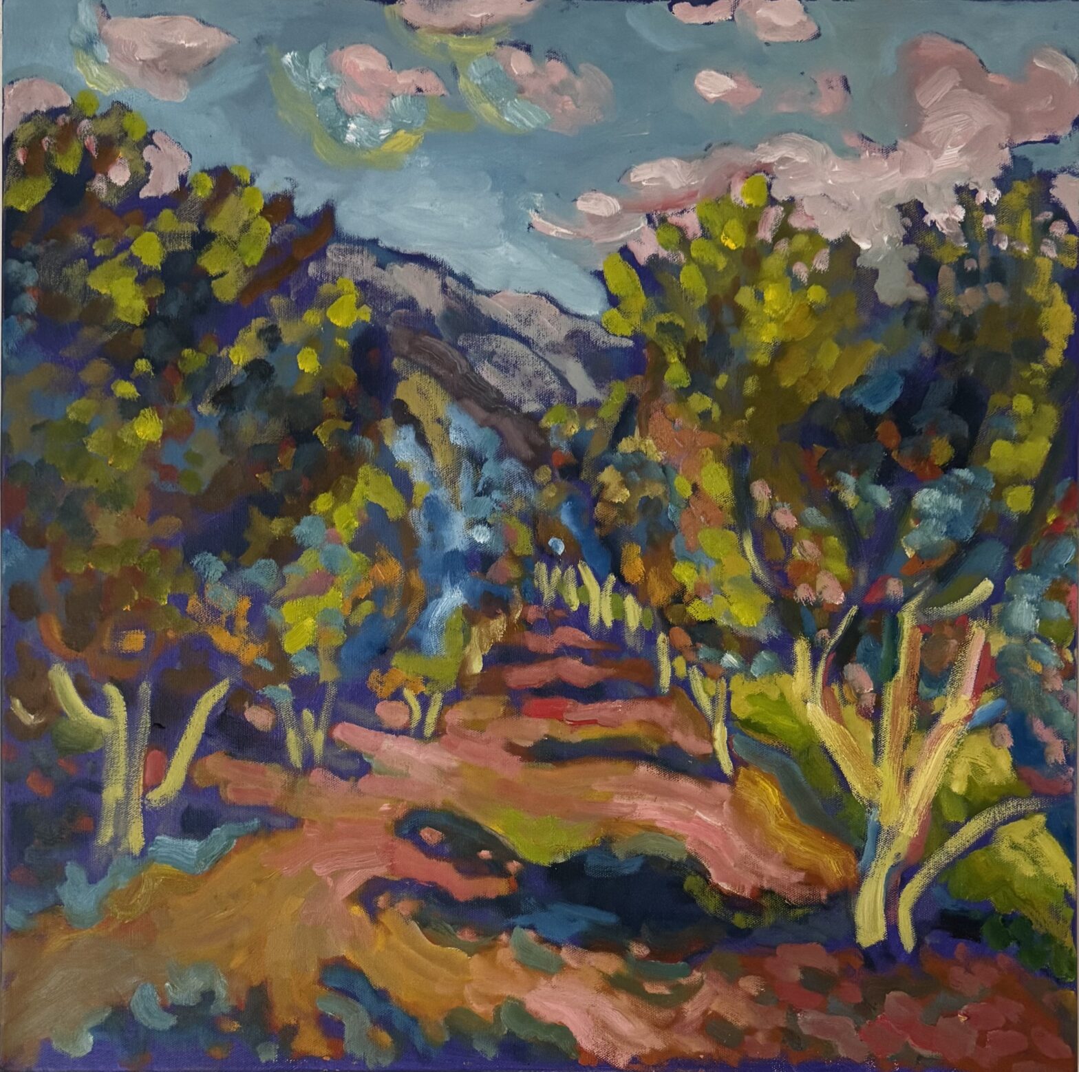 Kimmel presents his paintings without commentary.